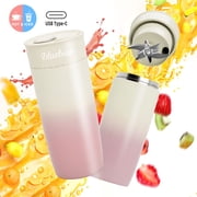 Bluebow Portable Blender for Shakes and Smoothies, Personal Size Blender with Insulated Cup, Cordless 17oz, USB-C Rechargeable, Travel