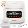 thumbnail image 1 of Bluebow Digital Rice Cooker, 8-Cup 5.3QT Rice Maker, 8-in-1 Smart Multi-Cooker, 24-Hour Timer & Keep Warm, Non-Stick Inner Pot, White, 1 of 7