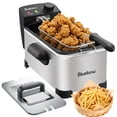 thumbnail image 1 of Bluebow Electric Deep Fryer with Basket, 3.2QT/3L Oil Capacity for Home Use, 1700W Immersion Fryer, Adjustable Temperature, Lid with Easy-viewing Window, Stainless Steel, 1 of 9