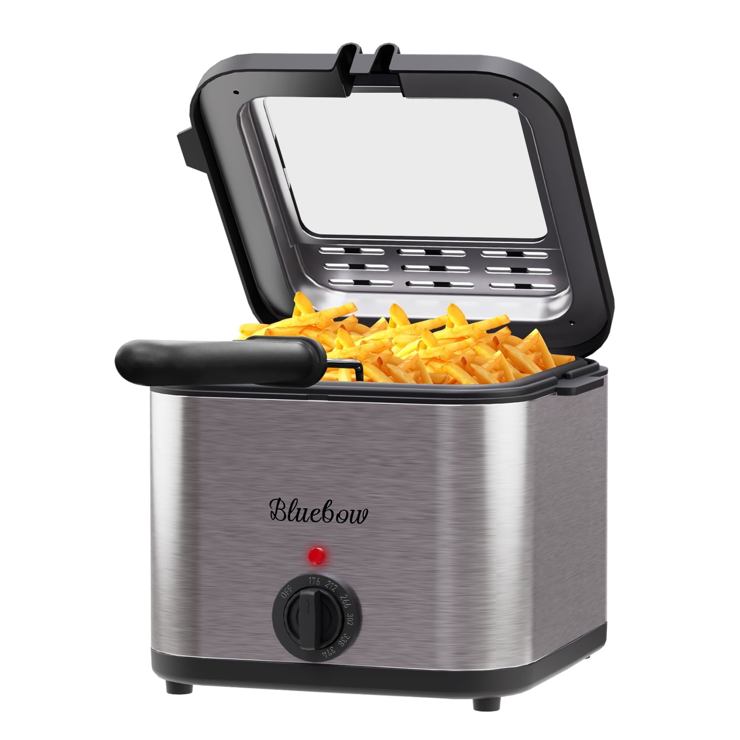 Walmart Black Friday Deals 2025 Bluebow Electric Deep Fryer, 2.5 Quart Capacity, Adjustable Temperature, Non-Stick, Dishwasher Safe