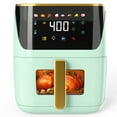 thumbnail image 1 of Bluebow Newest Air Fryer Large 8.5 QT, Green, 8 in 1 Touch Screen, Visible Window, 1750W, 1 of 7