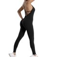 Bluecatlala Jumpsuits for Women Sexy Backless Spaghetti Strap Solid