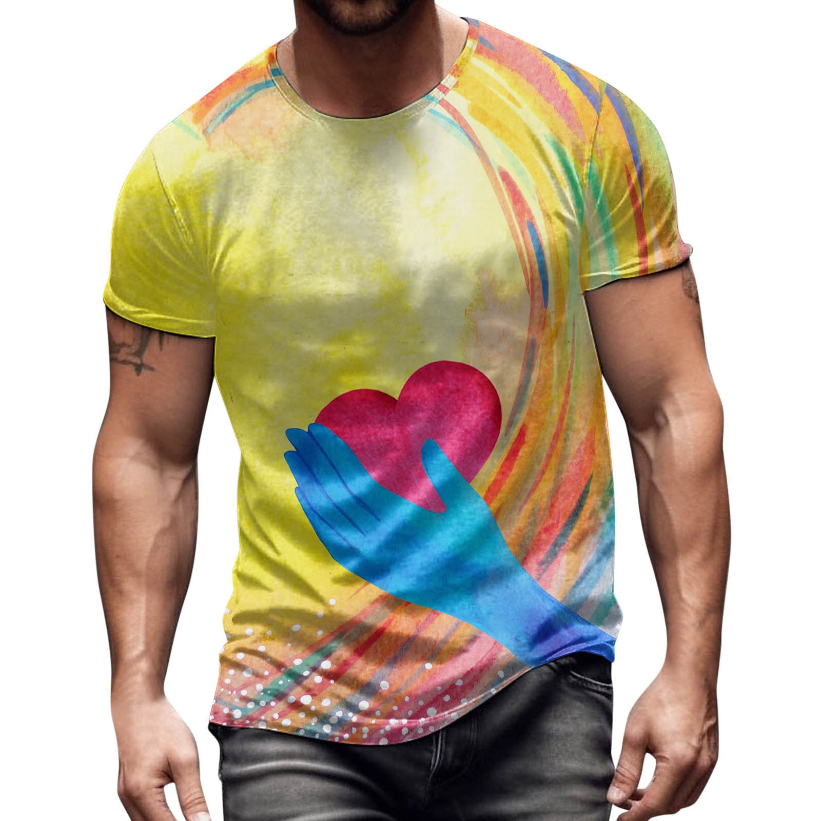 Bluecatlala Mens TShirts,T Shirts for ManBig and Tall Cotton Moisture