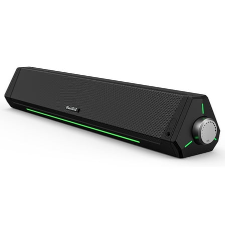 Bluedee 2-Channel Bluetooth Stereo Sound Bar with RGB Lights & USB Powered