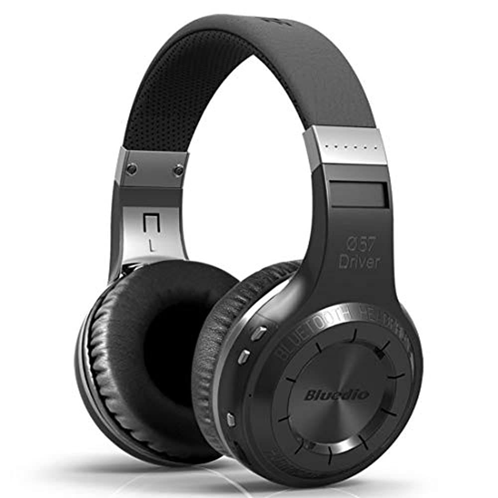 Bluedio H-Turbine Wireless 4.1 Headphones Powerful Bass Over-ear Headset Bulit-in Microphone-Retail package Global release (Black) - image 1 of 2