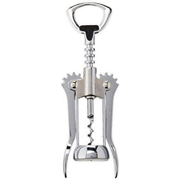 Bluedot Trading Chrome Wing Style Multifunctional Corkscrew Wine Bottle Opener for all Cork Stoppered and Beer Cap Bottles for use in Kitchen Restaurant Bars for Wine Enthusiast and Waiters