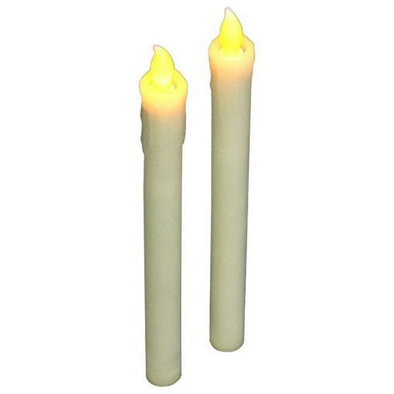 Bluedot Trading? Flameless Flickering Tapered LED Candles with Realistic Dripping Wax Finish ~ Great for Halloween Christmas Weddings ~ Set of 2