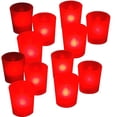 thumbnail image 1 of Bluedot Trading Red LED Tea Light Votive Candle Safe Flickering Flame Ambience Candles for Wedding Centerpieces, Holiday Decor, Parties, Events, and Decoration, 1 of 1
