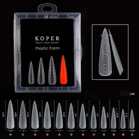 Blueek 120pcs Snake Skin Pattern Full Cover False Nail Tips Gel Nail For Nail Extension Building Gel Nail Design