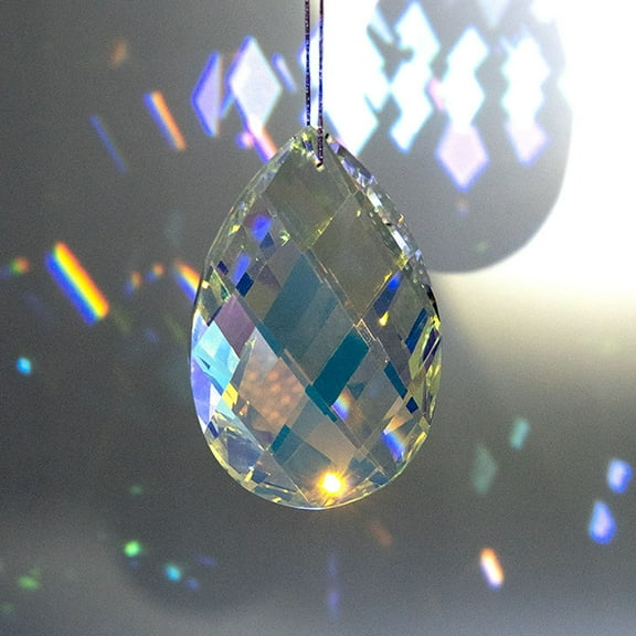Blueek 89mm/3.5in Hanging Chandelier Crystals Prisms for Window Sun catcher Chandelier Parts Rainbow Maker Pendants