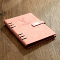 thumbnail image 1 of Blueek A5 Refillable Binder Notebook, Detachable Loose-Leaf Planner, Matte Faux Leather Cover for Daily Use,Pink, 1 of 9