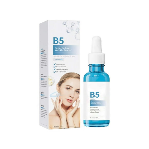 Blueek Anti Aging Vitamin B5 Serum, Face Care Cream Serum for Smoothing Fine Lines and Skin Brightening, Suitable for All Skins Type 30ml