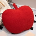 thumbnail image 1 of Blueek Apple Shaped Plush Throw Pillow Covers, 18x14 Inch Soft Couch Pillow Cases, Geometric Sofa Cushion Cover for Home & Car Decoration, 1 of 6