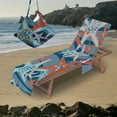 thumbnail image 1 of Blueek Beach Chair Cover 29x83in with Side Pockets Soft Microfiber Towel Portable Lounge Chair Cover for Outdoor Beach and Pool Use(A), 1 of 7