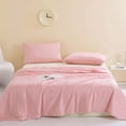 thumbnail image 1 of Blueek Breathable Cotton Summer Comforter - 5x6.5ft - Cool Mint Green Blanket for Hot Sleepers, Machine Washable Lightweight Quilt,Pink, 1 of 6