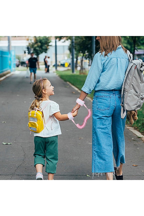 Child Safety Leash, Soft Elastic Wrist Strap, Anti-Loss Toddler Harness for Shopping, Travel, Crowded Places(Pink,8.2ft)