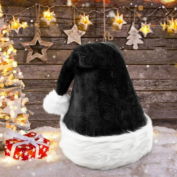 Blueek Christmas Hat, Children Santa Hats Unisex Velvet Comfort Christmas Hat Thickened Classic Plush Hats Christmas Hat for Boys Girls