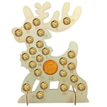 Blueek Christmas Reindeer Chocolate Frame Decoration, Wooden Advent Xmas Party Countdown Calendar Ornaments,Holiday Home Desktop Decors