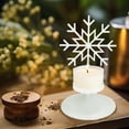 Blueek Christmas Tealight Candle Holders, Metal Snowflower Candlestick