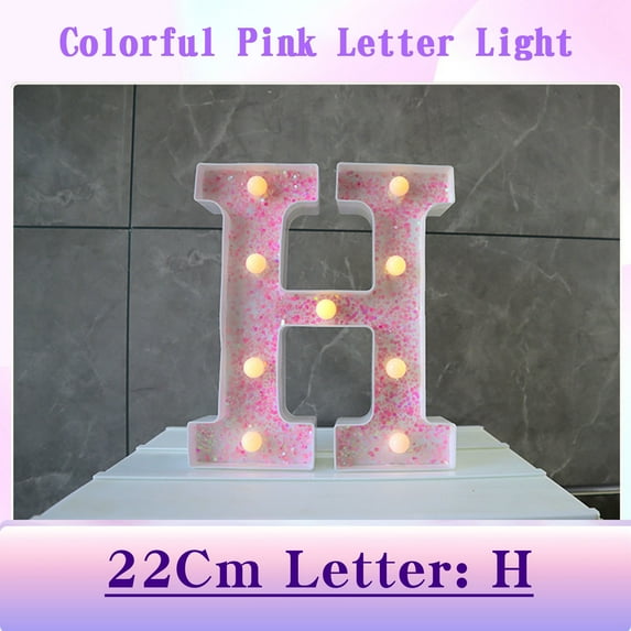 Blueek Colorful LED Alphabet Light - Portable Decorative Letter Lamp for Home, Parties, Bars & More