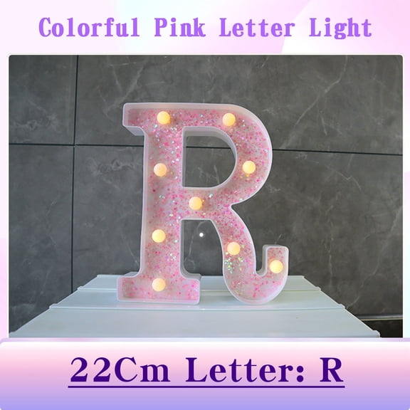 Blueek Colorful LED Alphabet Light - Portable Decorative Letter Lamp for Home, Parties, Bars & More