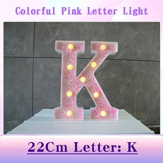 Blueek Colorful LED Alphabet Light - Portable Decorative Letter Lamp for Home, Parties, Bars & More
