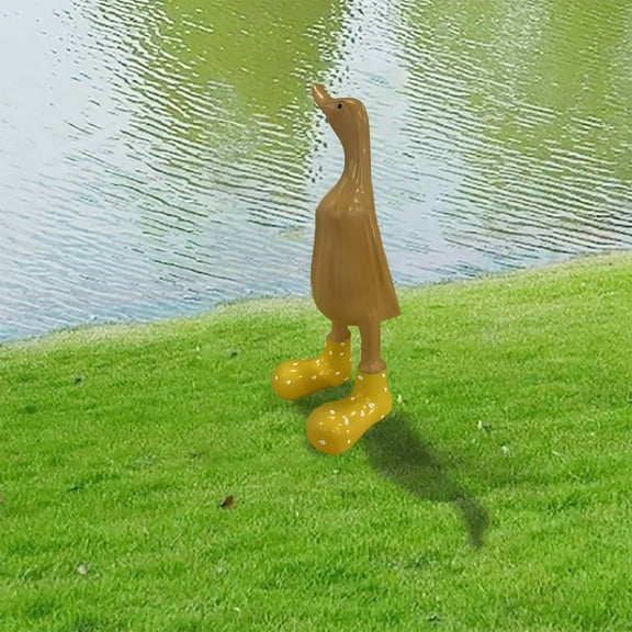 Blueek Colorful Resin Duck Statues with Wellies - Whimsical Home & Garden Decor - Mallard Ornaments for Indoors & Outdoors,8.3"