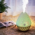 thumbnail image 1 of Blueek Colorful USB Humidifier Aromatherapy Diffuser with Wood Grain Design - 200ML Moisturizing Night Light for Home & Office Use, 1 of 7