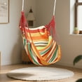 thumbnail image 1 of Blueek "Comfortable Indoor/Outdoor Hanging Chair, Portable Lazy Swing for College Dorms & Apartments, Multicolor Cotton Hammock Chair", 1 of 6