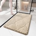 thumbnail image 1 of Blueek Cozy Non-slip Bathroom Door Mat - 19x31 Inch - Soft Polyester Velvet, Highly Absorbent Enterance Rug for Home Safety,Beige, 1 of 5