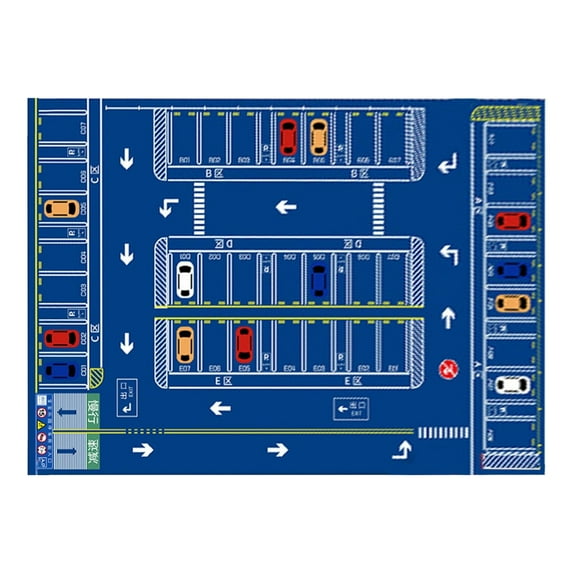 Blueek 40*60cm Children Carpet Parking Lot Climbing Mat Game Traffic Road Mat Early Childhood Kindergarten Carpet