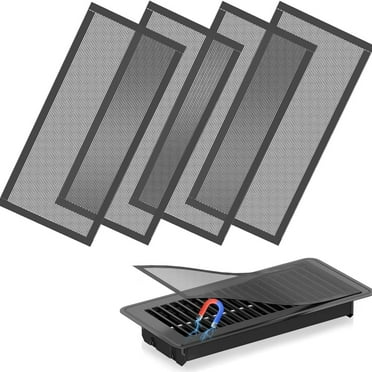 Blueek 4pc Floor Vent Cover Rectangular Vent Screen Cover Magnetic PVC Ventilation Net Floor Storage Plastic Cover