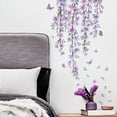 thumbnail image 1 of Blueek Decalmile Flower Wall Decals Hanging Wall Stickers Bedroom Living Room Sofa TV Background Wall Decor, 1 of 6