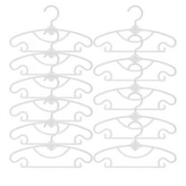 Blueek Durable BABY Clothes Hanger, 10 Pack Plastic Hangers for Toddlers, Persistent Closet Organizers for KIDS(White)
