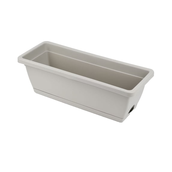 Blueek Durable Plastic Windowsill Planting Box with Drainage Tray, Perfect for Indoor & Outdoor Flower and Vegetable Growing