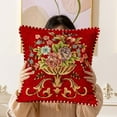 thumbnail image 1 of Blueek Elegant European Embossed Flower Pillow - Soft Cotton Sofa Cushion for Living Room, Car & Bedroom Backrests - Multi-functional Decorative Throw Pillow, 1 of 6