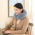 thumbnail image 1 of Blueek Ergonomic U-Shape Memory Foam Neck Pillow - 11x12 Inch Travel, Car, Office Comfort Support for Sleeping,Gray, 1 of 6