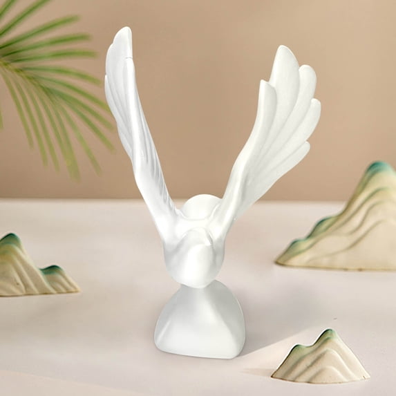 Blueek European Style Resin Sculpture Ornament - 7.5 Inch - Luxurious Foyer & Living Room Decor, Classic Art Design,White