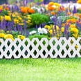 thumbnail image 1 of Blueek Garden Fence with Pieces Fence Insert White Plastic Garden Picket Edgings Lawn Flowerbeds Plant Borders Decorative Garden Yard(23.23x12.6x0.39in,White), 1 of 8