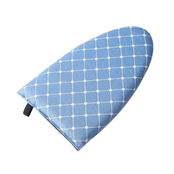 Blueek Handheld Mini Portable Ironing Pad with Heat-Resistant Sponge, Comfortable Grip Iron Press for Collars and Sleeves(Blue,10x6in)