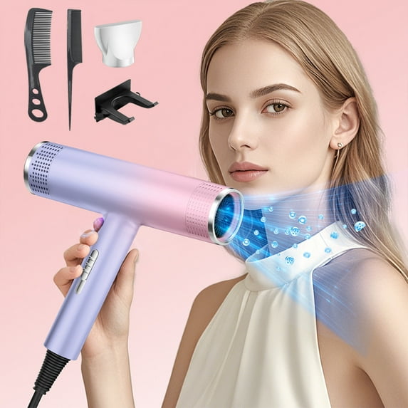 Blueek High Power Ionic Hair Dryer for Home Salon - 1600W - Low Radiation, Fast Dry and Travel-Friendly,Multicolor