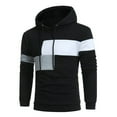 thumbnail image 1 of Blueek Men Long Sleeve Hoodie Stitching Color Coat Jacket Outwear Sport Tops, 1 of 4