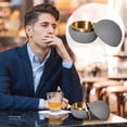 thumbnail image 1 of Blueek Modern Covered Ashtray with Stainless Steel Lining, Durable Smoke Ashtray for Indoor Outdoor Use for Home Office Patio(Gray Gold), 1 of 5