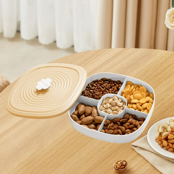 Blueek Multi-Layered Fruit Tray for Home and Picnic - Divided Snack Storage Box in Stylish Colors - Durable & Elegant Snack Organizer