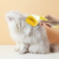 thumbnail image 1 of Blueek Pet Bath Brush, 2 in 1 Dog Wash Brush with Built-in Shampoo Dispenser, Pets Grooming Massage Brush for Long Short Haired Dogs Cats Shower(Yellow,7in), 1 of 7