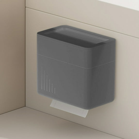 Blueek Plastic Tissue Box, Multifunctional Tissue Organizer for Various Places - Ideal Bathroom, Bedroom & Kitchen Gift(Gray)