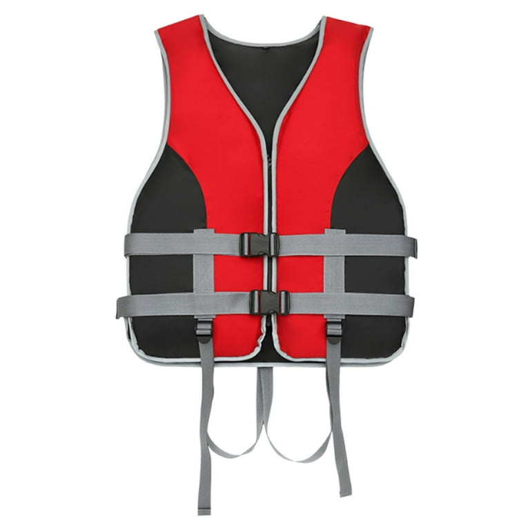 Blueek Red High Buoyancy Reflective Adult Life Jacket Adjustable