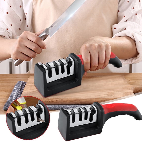 Blueek Revolutionize Your Kitchen With The New Multi-functional Handheld Knife Sharpener - For Sharpening And Honing Four Different Types Of Blades