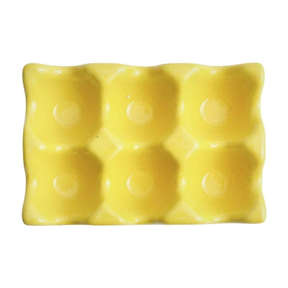 Blueek Scandinavian Ceramic Egg Tray - Fresh Storage Box for Kitchen Refrigerator, Non-Slip Design, Perfect Egg Organizer for Family