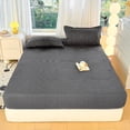 thumbnail image 1 of Blueek Soft Bed Cover, Queen Size Mattress Protector Waterproof, Breathable Skin Friendly Machine Washable Sheets(Black,4.9x6.6ft), 1 of 6